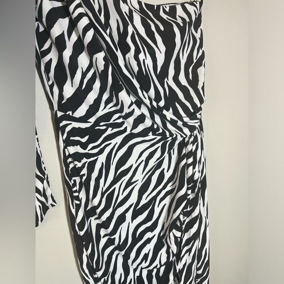 Bronx and Banco - Zebra Print One-Shoulder Dress - Picture 3 of 11